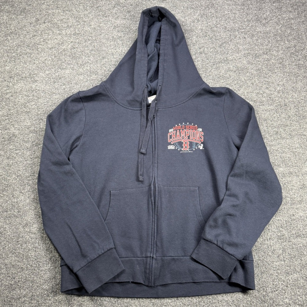 Boston‎ Red Sox Campus Lifestyle Zip Hoodie Mens XL Navy Blue MLB 2018 Champions